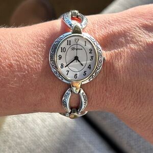 Vintage Brighton Atla Silver and Gold Watch